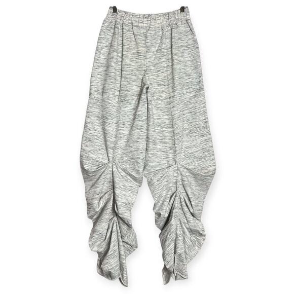 Free People High Rise Ruched Leg Joggers SIZE S Gray Baggy Sweatpants UNIQUE - Picture 2 of 11